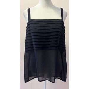 LOUIS FERAUD Vintage Tiered Pleated Camisole Tank EUR Size 14